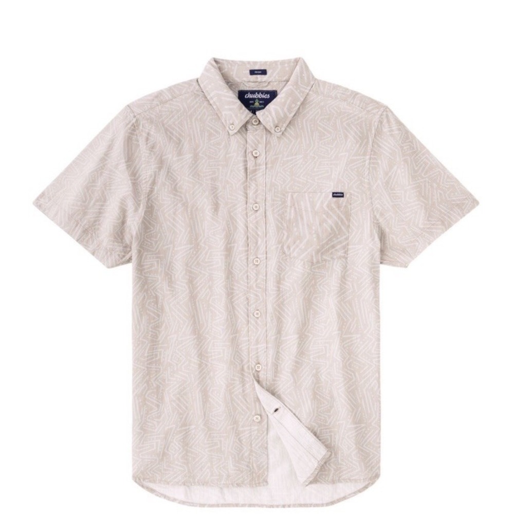 Chubbies Men's Size Large L The No Such Thing Resort Weave Friday Shirt NEW